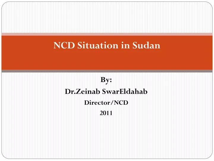 ncd situation in sudan