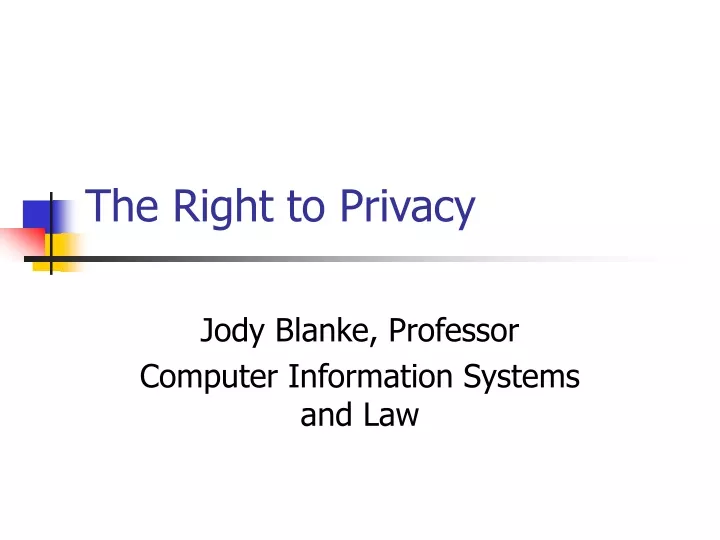 the right to privacy