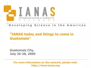 For more information on the network, please visit: ianas