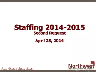 Staffing 2014-2015 Second Request April 28, 2014