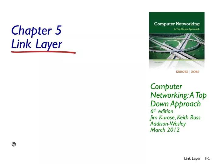chapter 5 link layer