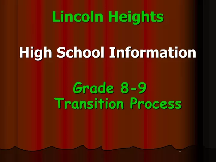 lincoln heights high school information grade