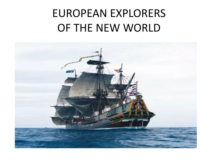 european explorers of the new world