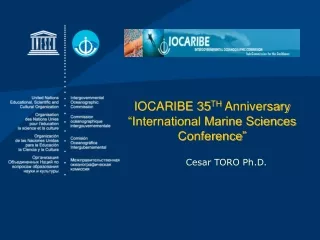 IOCARIBE 35 TH Anniversary “International  Marine Sciences Conference”