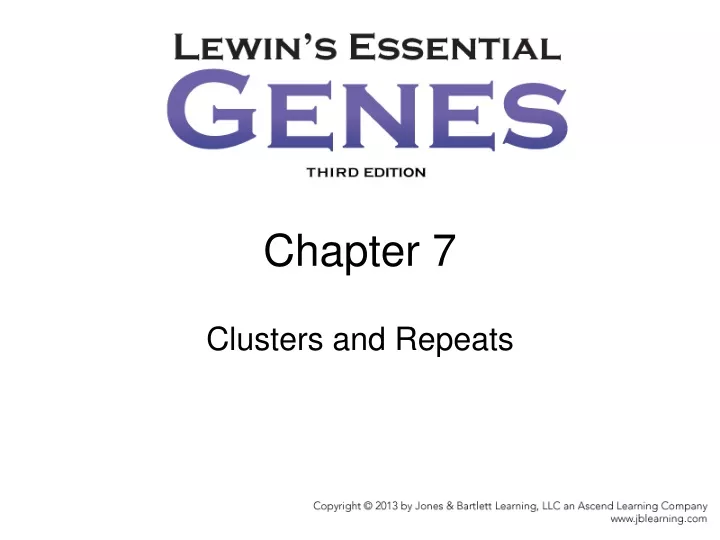chapter 7 clusters and repeats
