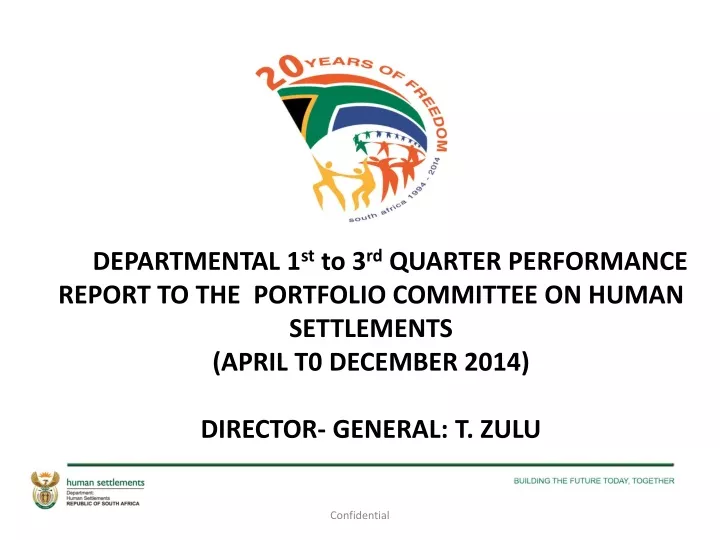 departmental 1 st to 3 rd quarter performance