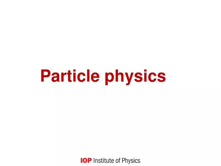 particle physics