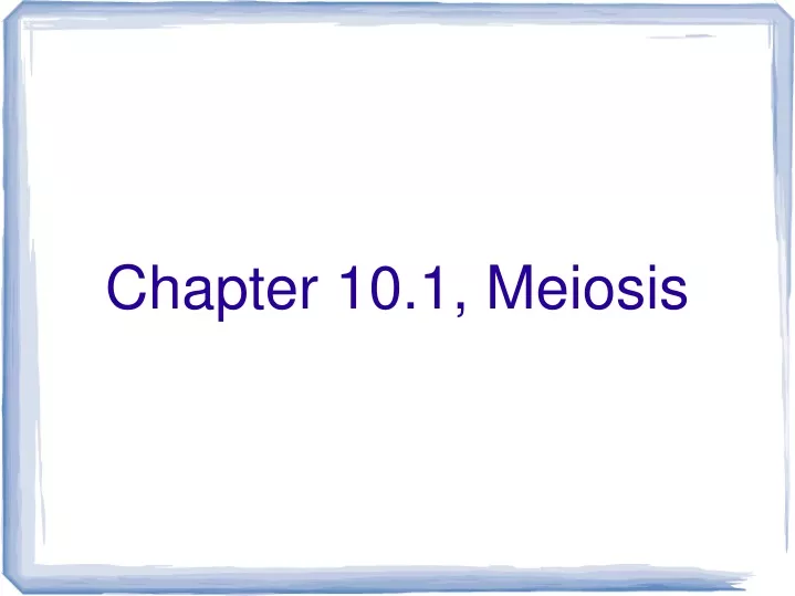 chapter 10 1 meiosis