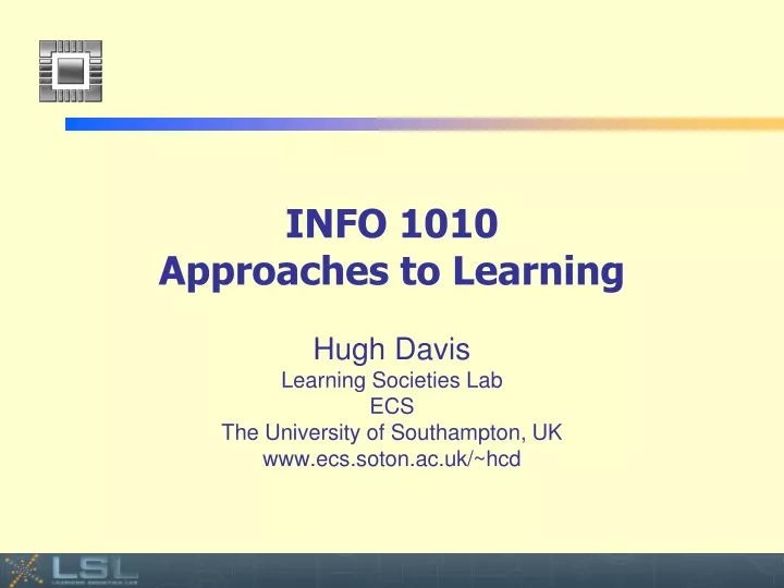 info 1010 approaches to learning