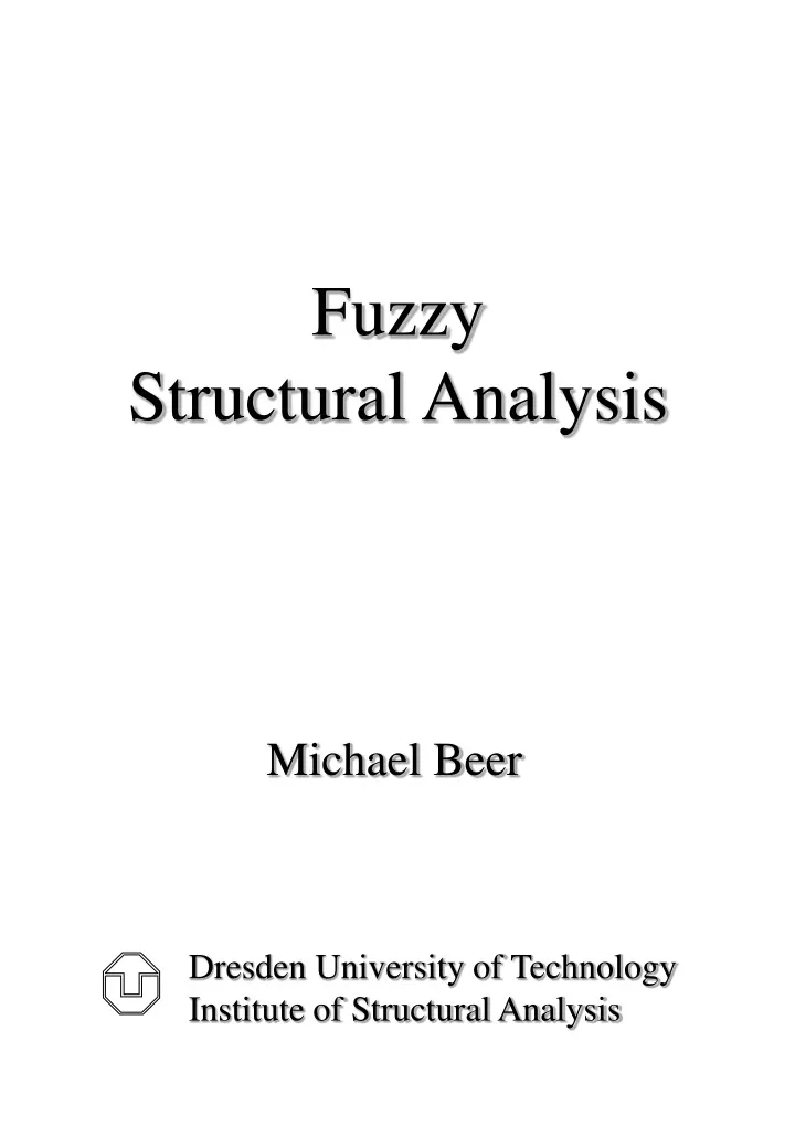 fuzzy structural analysis