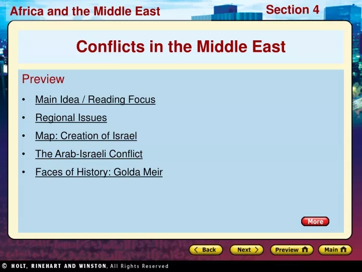 preview main idea reading focus regional issues