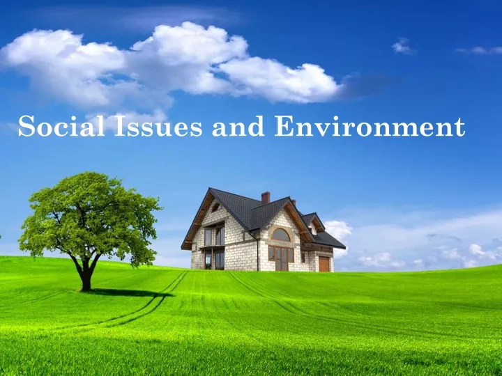 social issues and environment