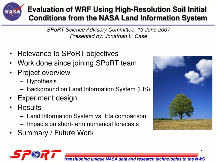 evaluation of wrf using high resolution soil