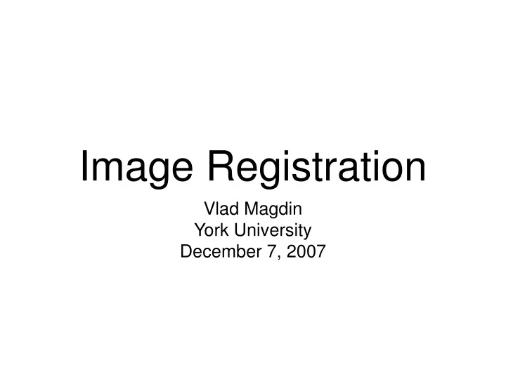 image registration