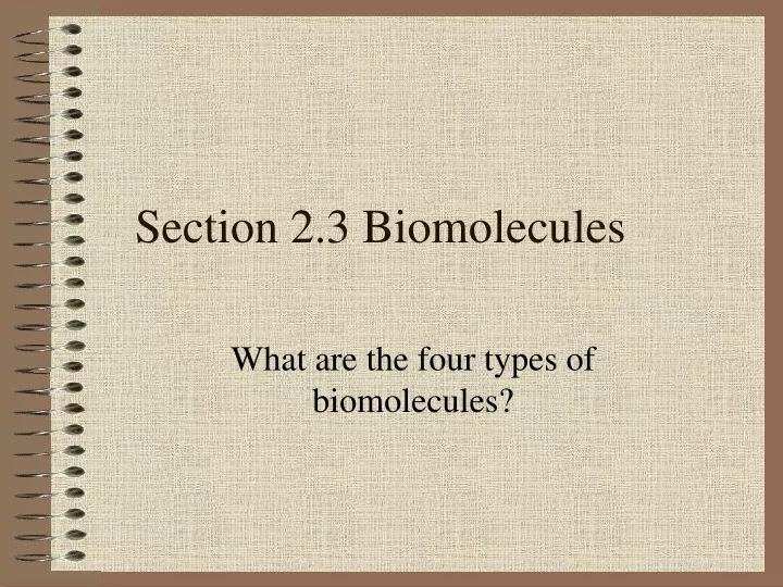 section 2 3 biomolecules