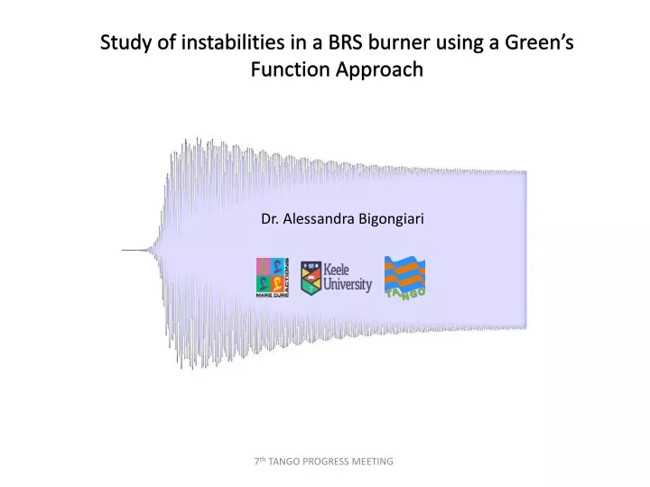study of instabilities in a brs burner using