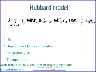 Hubbard model