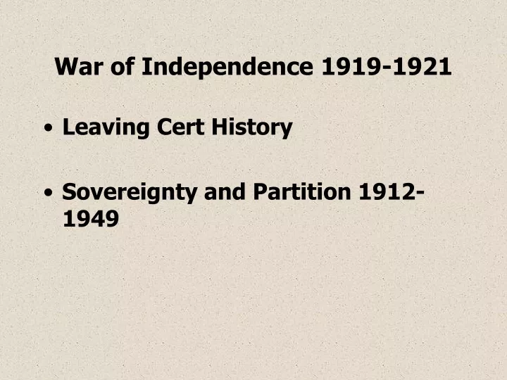 war of independence 1919 1921
