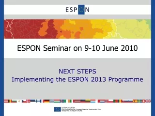 ESPON Seminar on 9-10 June 2010