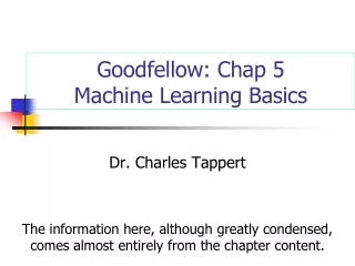 Goodfellow: Chap 5 Machine Learning Basics