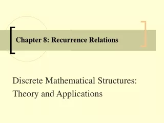Chapter 8: Recurrence Relations