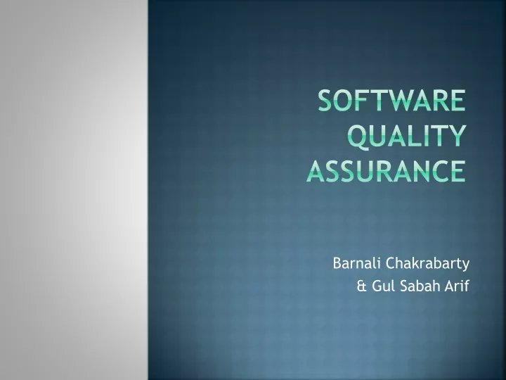 software quality assurance