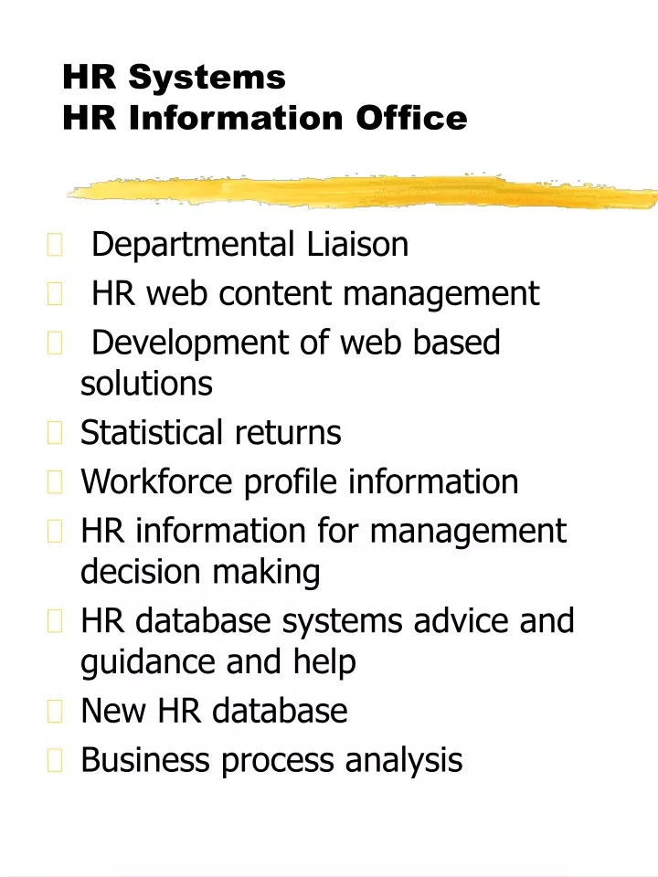hr systems hr information office