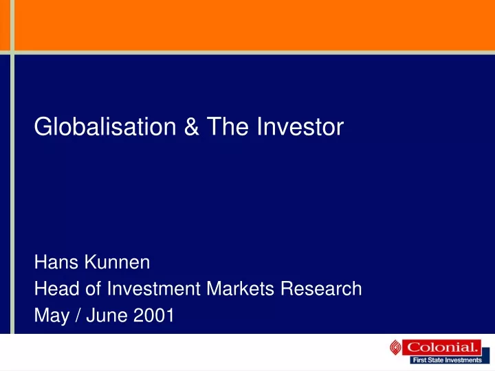 globalisation the investor