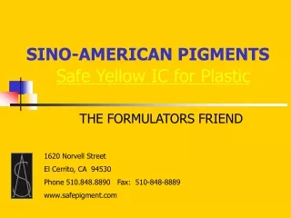 Safe Yellow IC for Plastic