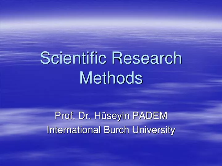 scientific research methods