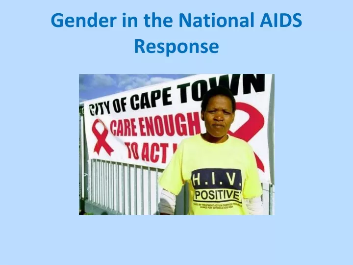 gender in the national aids response