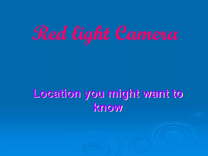 red light camera