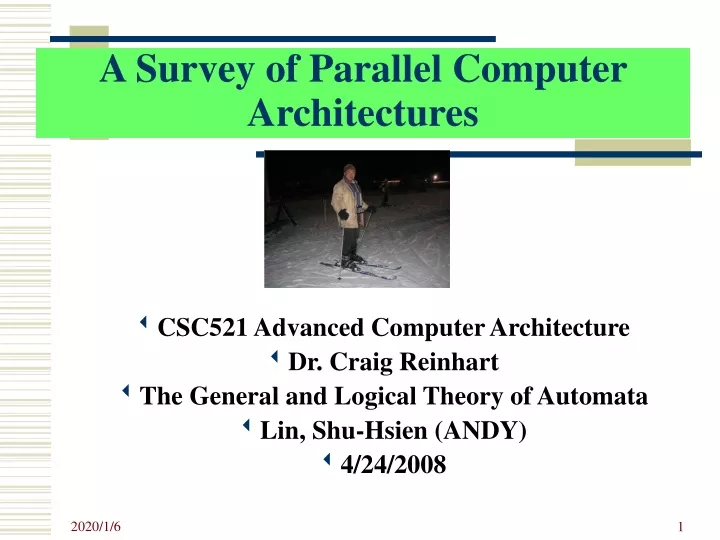 a survey of parallel computer architectures