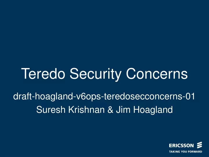 teredo security concerns