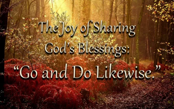 the joy of sharing god s blessings