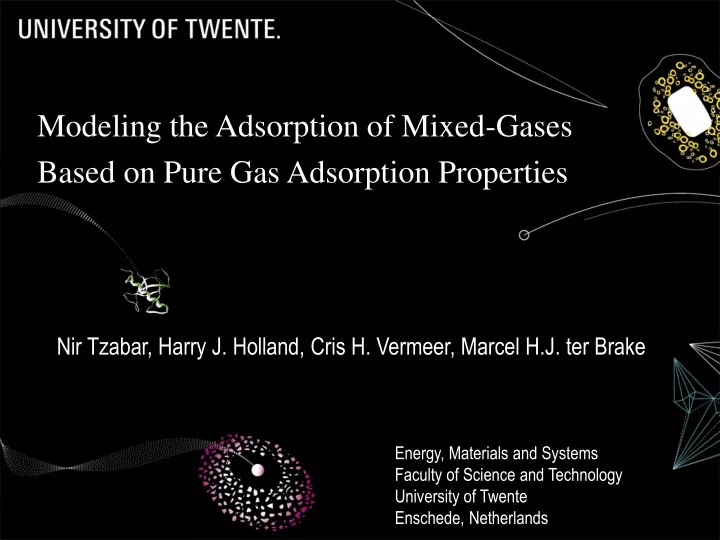 modeling the adsorption of mixed gases based