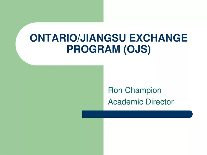 ontario jiangsu exchange program ojs