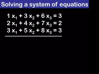 Solving a system of equations