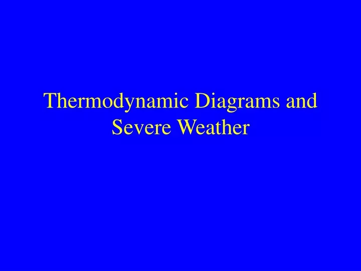 thermodynamic diagrams and severe weather