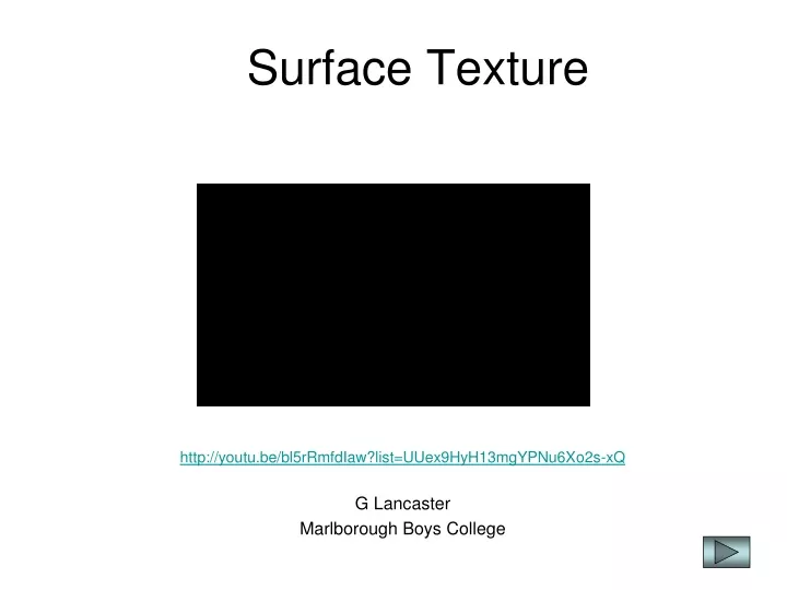 surface texture