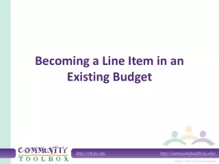 Becoming a Line Item in an Existing Budget