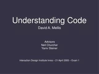 Understanding Code