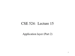 CSE 524:  Lecture 15