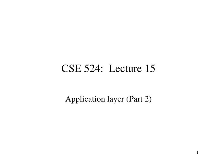 cse 524 lecture 15
