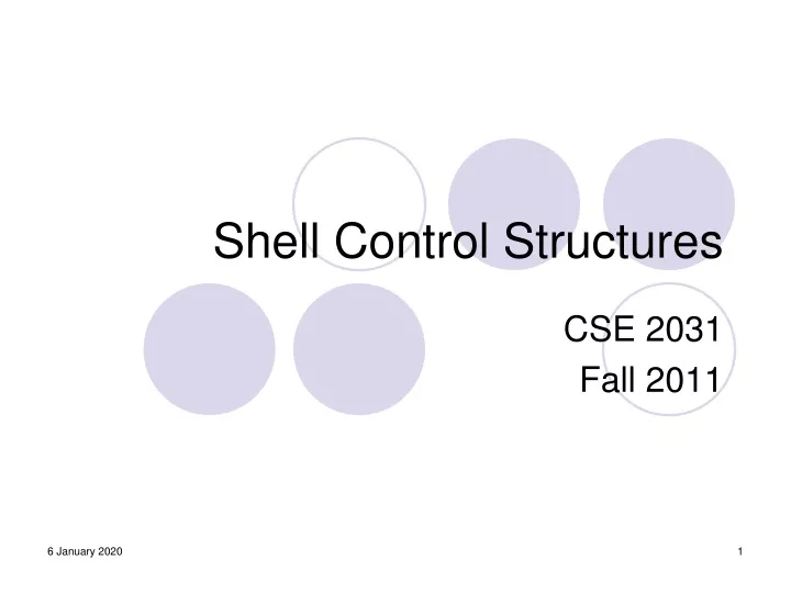 shell control structures