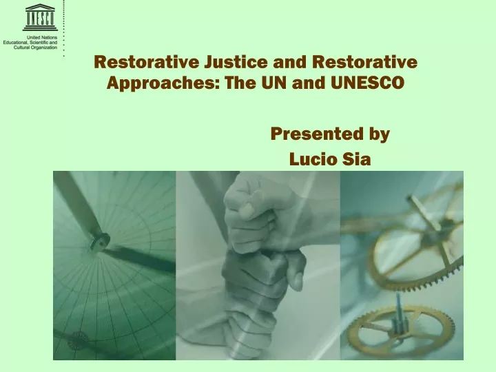 restorative justice and restorative approaches