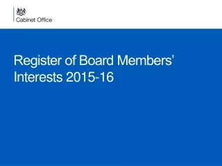 Register of Board Members’ Interests 2015-16