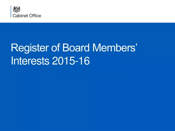 register of board members interests 2015 16