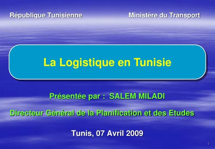 r publique tunisienne minist re du transport