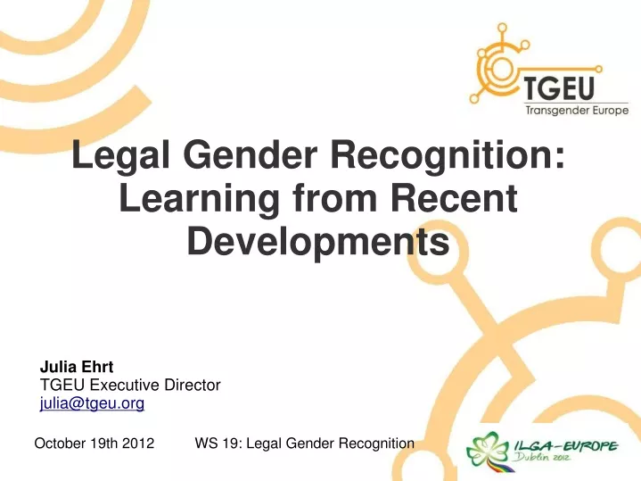 legal gender recognition learning from recent developments